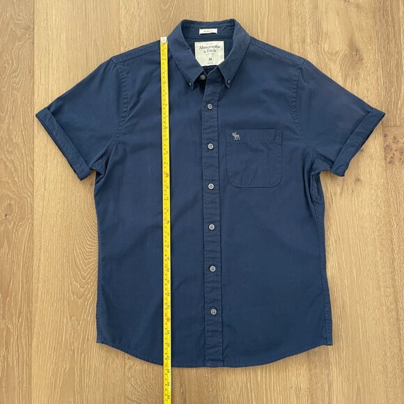 Men's Navy Blue Short Sleeve Shirt - Picture 8 of 14